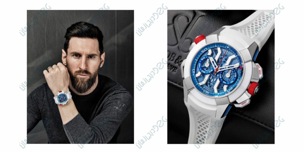 ساعت لیونل مسی: Jacob & Co. Epic X Chronograph Messi Full Baguette – US$600,000